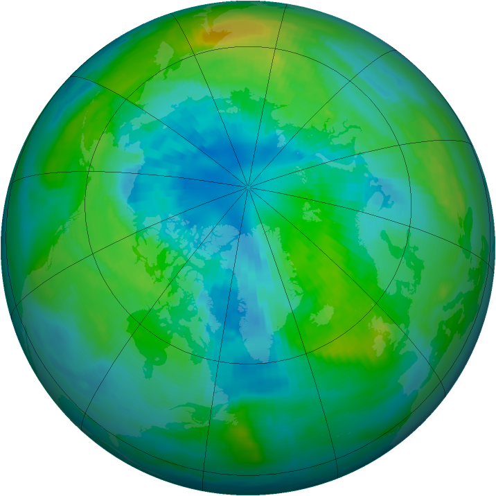 Arctic ozone map for 04 October 1982